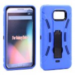 Wholesale Samsung Galaxy Note 5 Armor Hybrid Stand Case (Blue)